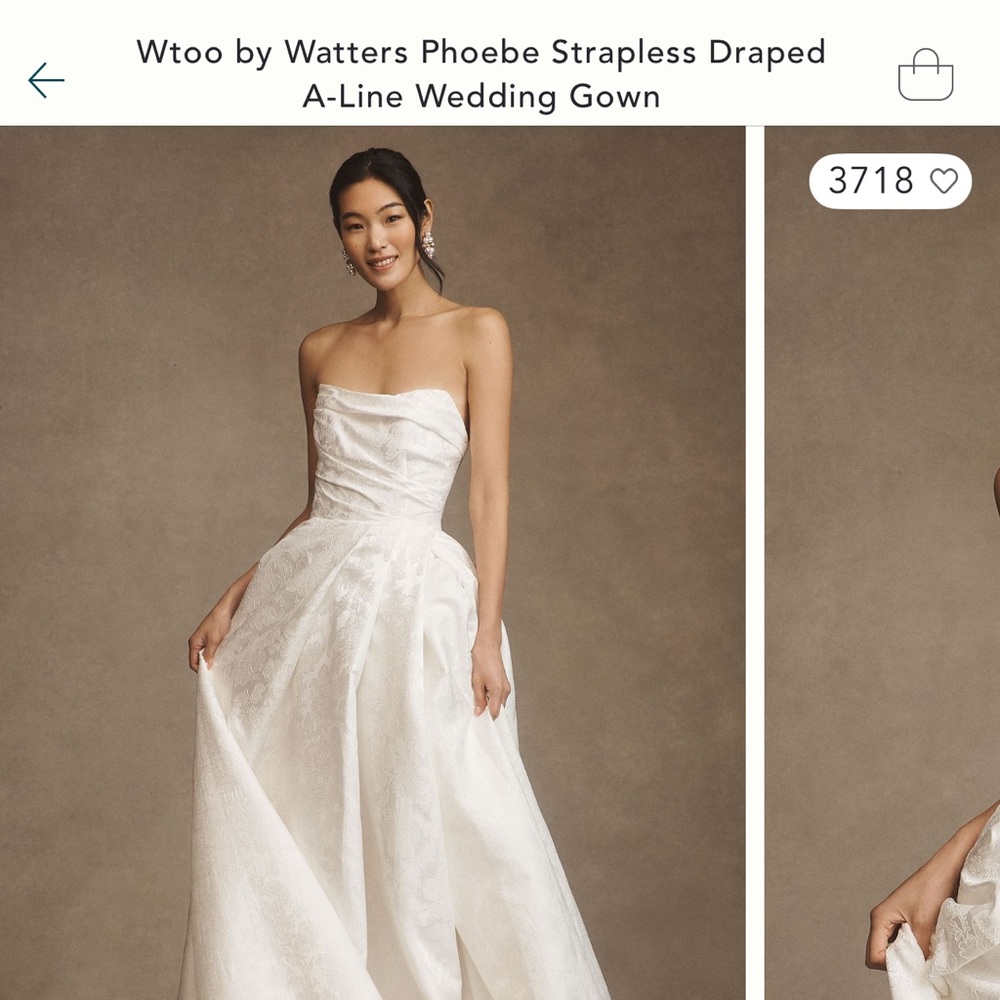 BHLDN Wtoo Watters Elegant Ivory Gown - NWT